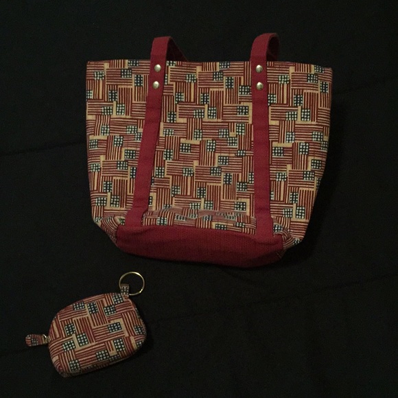 Longaberger American Flag Retired Tote & Key/Coin - Picture 5 of 8